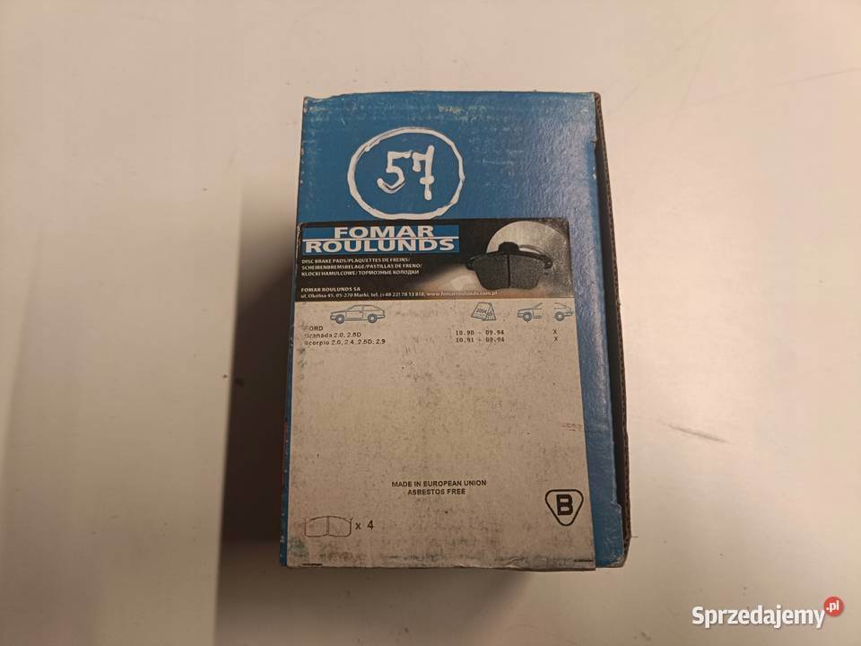 Ford Scorpio Sierra TYLNE KLOCKI HAMULCOWE tył Rudka