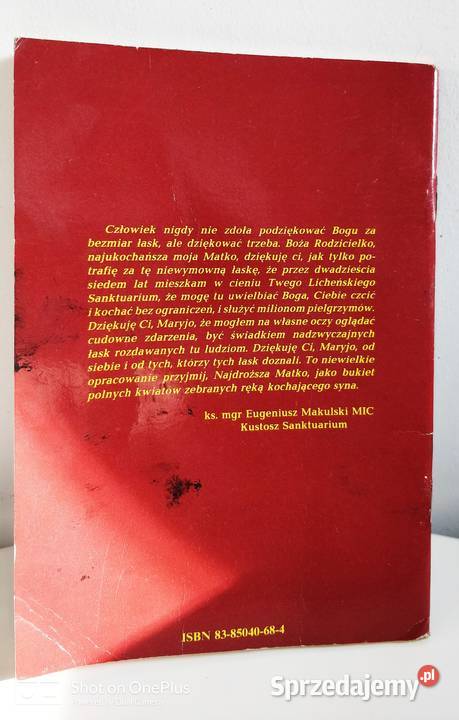 Książka Z Licheńskiej Księgi Łask Nysa