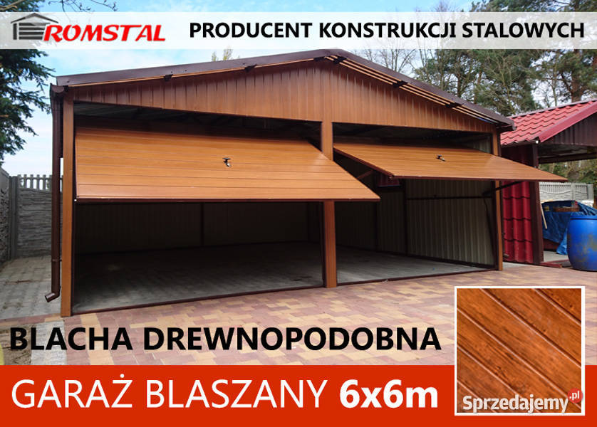 Drewnopodobny Garaż Blaszany - Magazyn - Garaże - Romstal