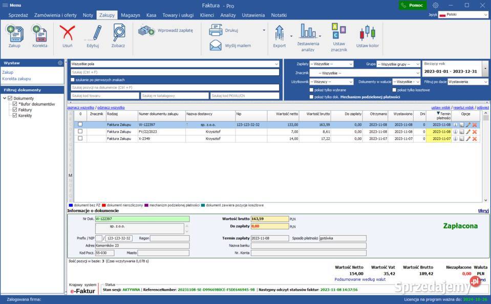 Faktura Pro faktury z magazynem i KSeF Łódź