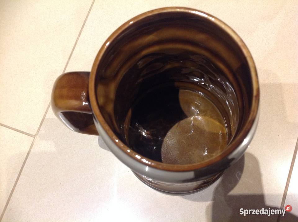 Stary Kufel Ceramiczny TUŁOWICE Sygnowany Porcelana i szkło Nowa Sól