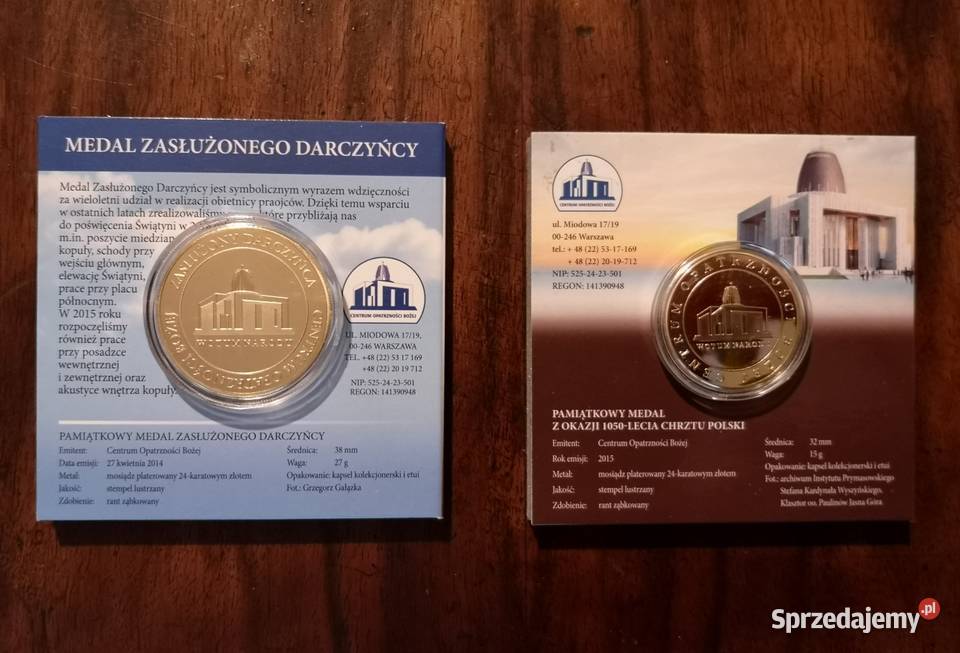 Dwa medale pamiątkowe Numizmatyka Katowice