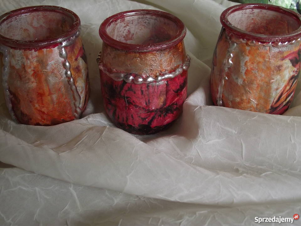 MAŁE AUTORSKIE LAMPIONIKI FLAMENCO odcienie czerwieni Piła sprzedam