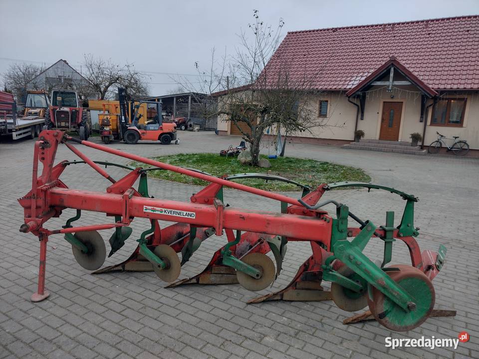 Pług 4skibowy zagonowy kverneland zabezpieczenia Sośno