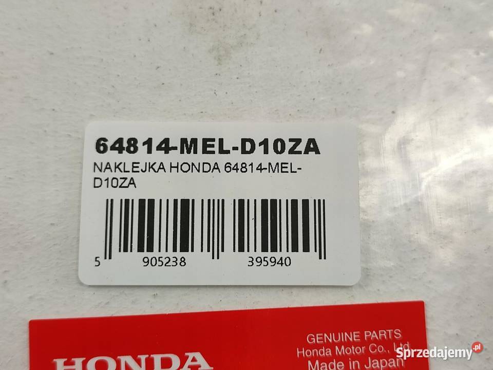 NAKLEJKA PRAWY BOCZEK HONDA CBR1000RR FIREBLADE Tapicerki samochodowe