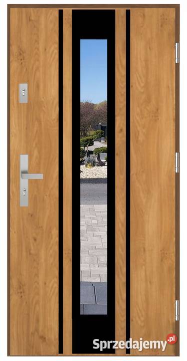 Drzwi wejściowe zewnętrzne 55 PLI09 BLACK 90 Ciemniewo
