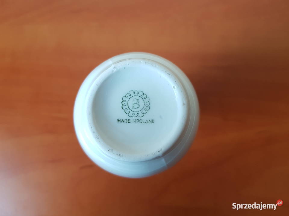 Sygnowany porcelanowy wazonik BOGUCICE porcelana śląskie Dąbrowa Górnicza