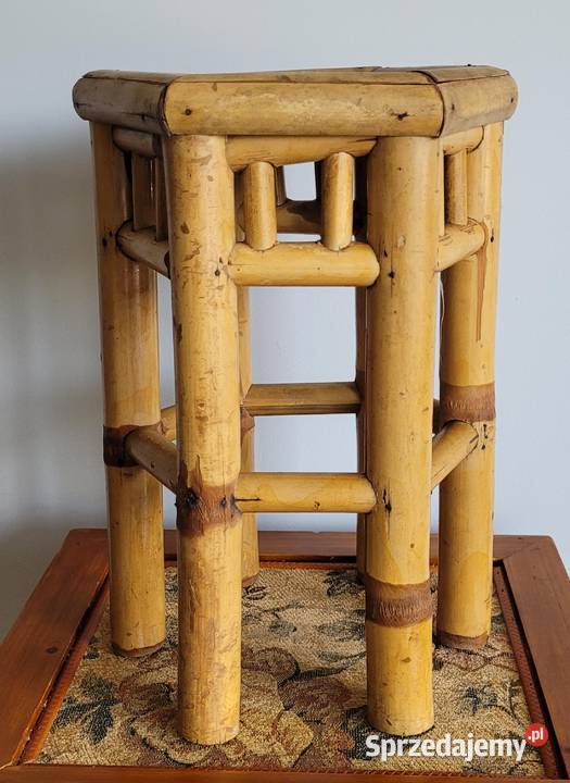 Orientalny bambusowy kwietnik stoliczek Stołki i taborety Kraków