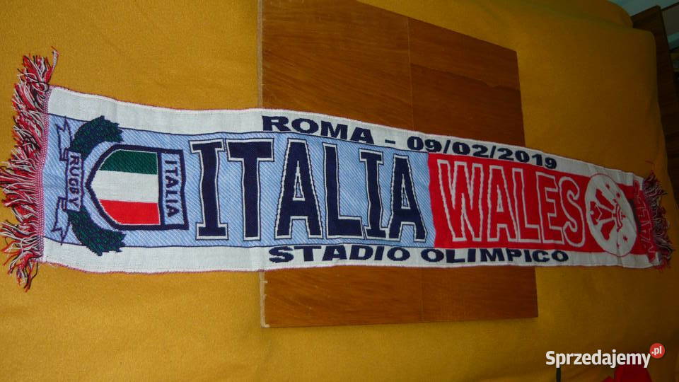 Szalik kibica Rugby Italia Wales 09022019 Stadio Sokółka sprzedam