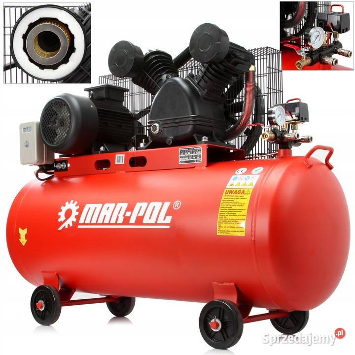 KOMPRESOR SPRĘŻARKA 200L tłoki 2 x 90 mm silnik Chmielnik sprzedam