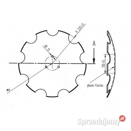 Talerz agregatu talerzowegozębaty 460 mm 3 Do maszyn uprawowych Sieradz