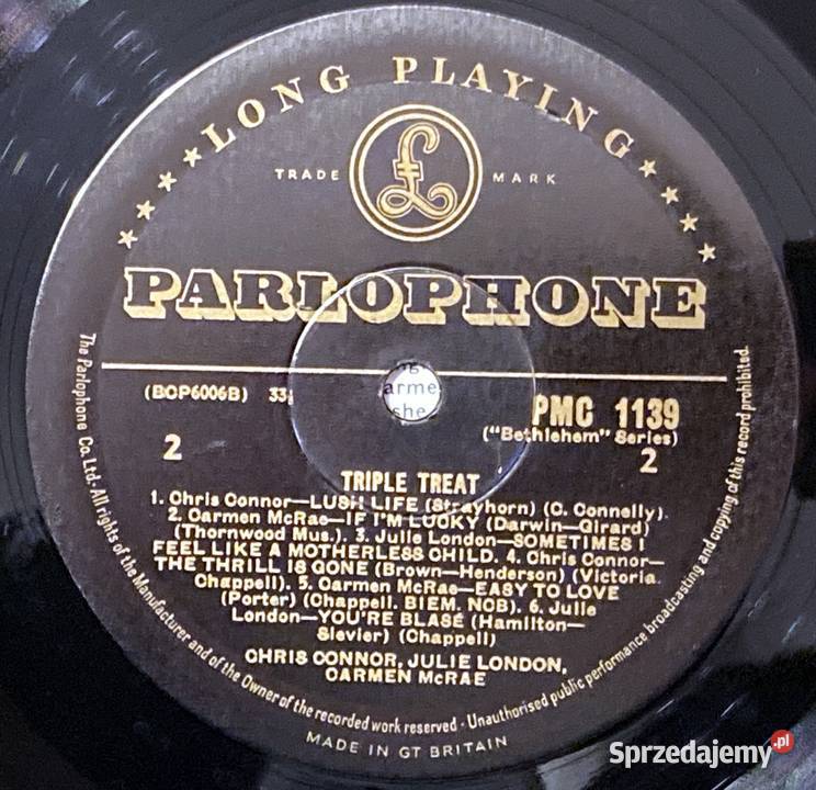 Chris Connor Julie London Carmen McRae Triple płyta winylowa Szczecin