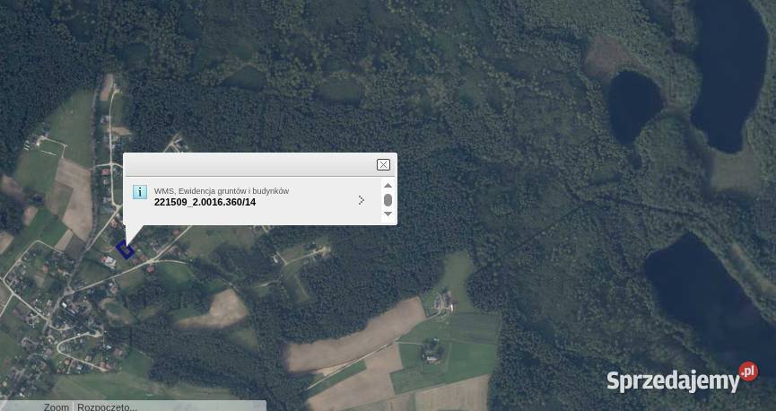 działka MPZP Przetoczyno lasu 1000m2