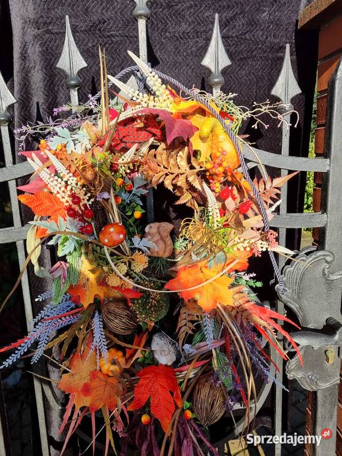 Stroik wianek ozdobny na dzrzwi XXL duży led Wianki