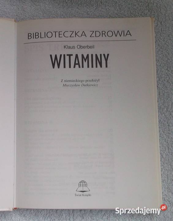 Witaminy książka z serii Biblioteczka zdrowia Suwałki