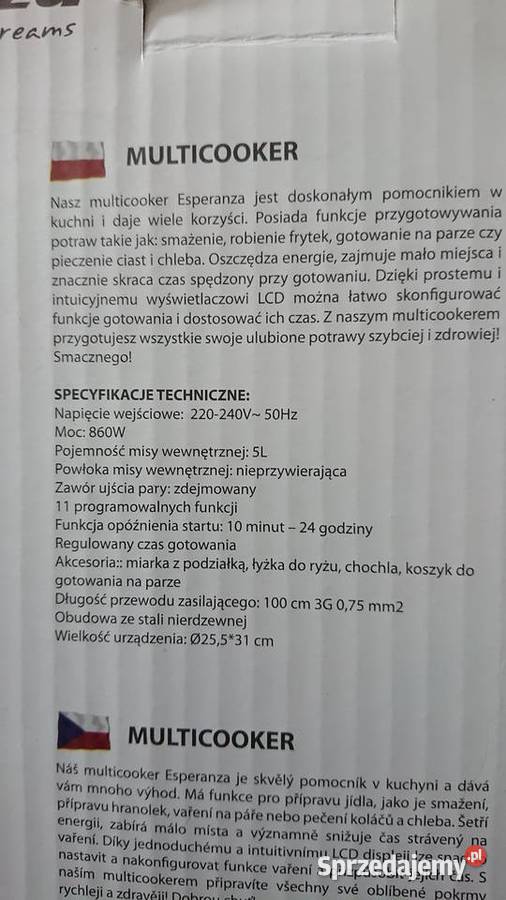 Multicooker Esperanza Nowy Władysławowo