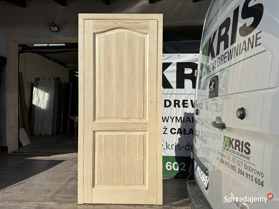 Drzwi wewnętrzne drewniane BEZPRZYLGOWE DOSTĘPNE Drzwi wewnętrzne Grzybno