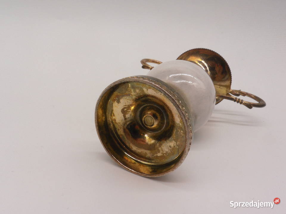 Miniaturowy Wazon Onyks i Mosiądz Vintage Lata Antyki sprzedam