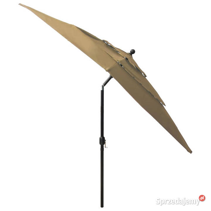 3poziomowy parasol na aluminiowym słupku taupe Warszawa