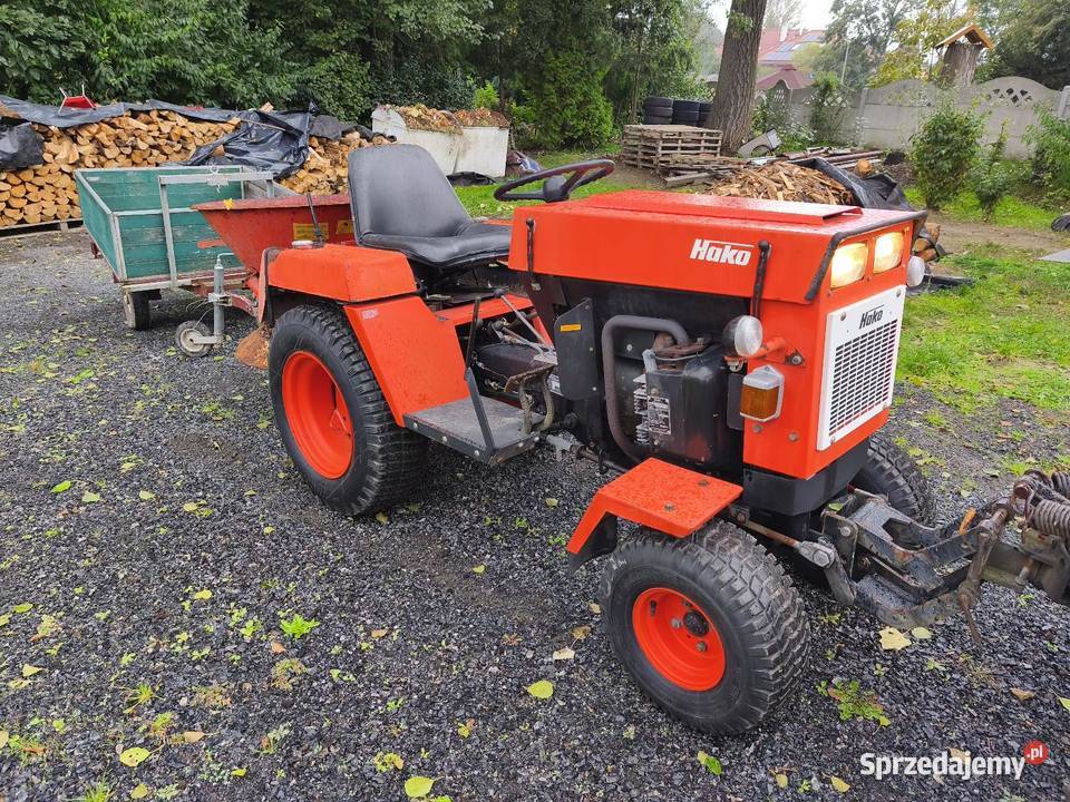 Mini traktor pług do śniegu solarka przyczepa Zielona Góra