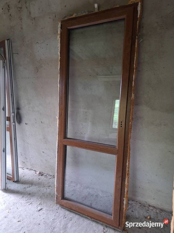 Drzwi balkonowe dwuszybowe 88x230 Nisko
