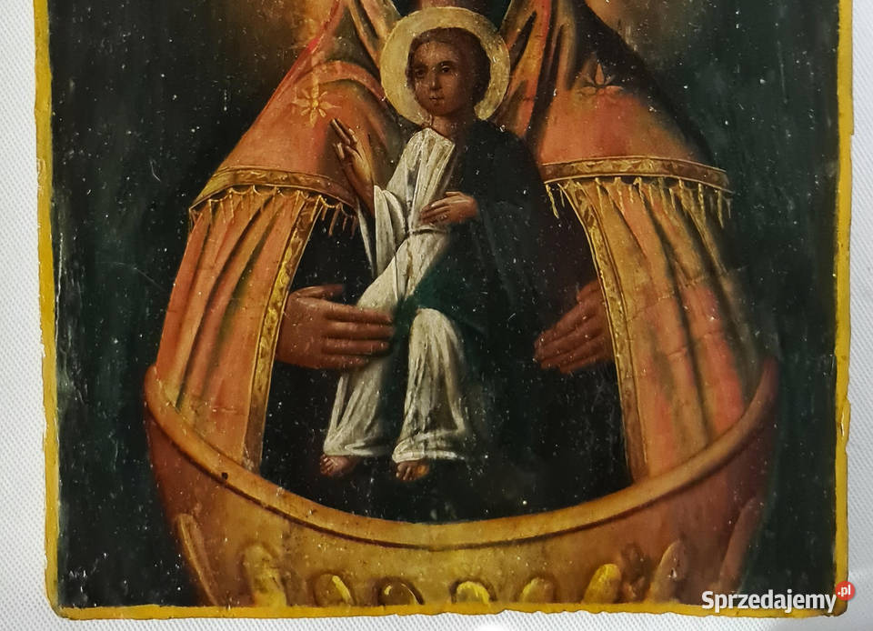 Ikona Matka Boża Życiodajne Źródło XIXw 0249 Antyki, Sztuka, Kolekcje Warszawa