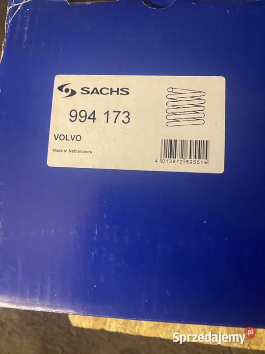Komplet sprężyn Sachs tył Volvo s 80 9806r para Sprężyny zawieszenia podkarpackie Dębica