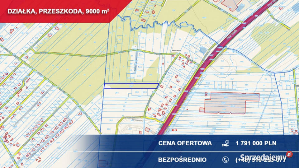 Produkcja usługi składy 9000m2 Przeszkoda gm
