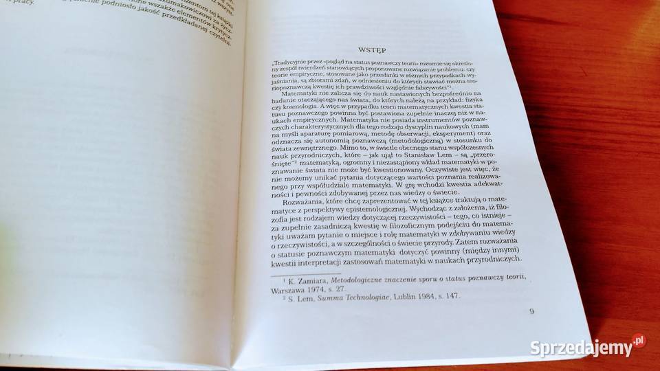 Status poznawczy matematyki Jarosław Mrozek pomorskie Gdańsk sprzedam