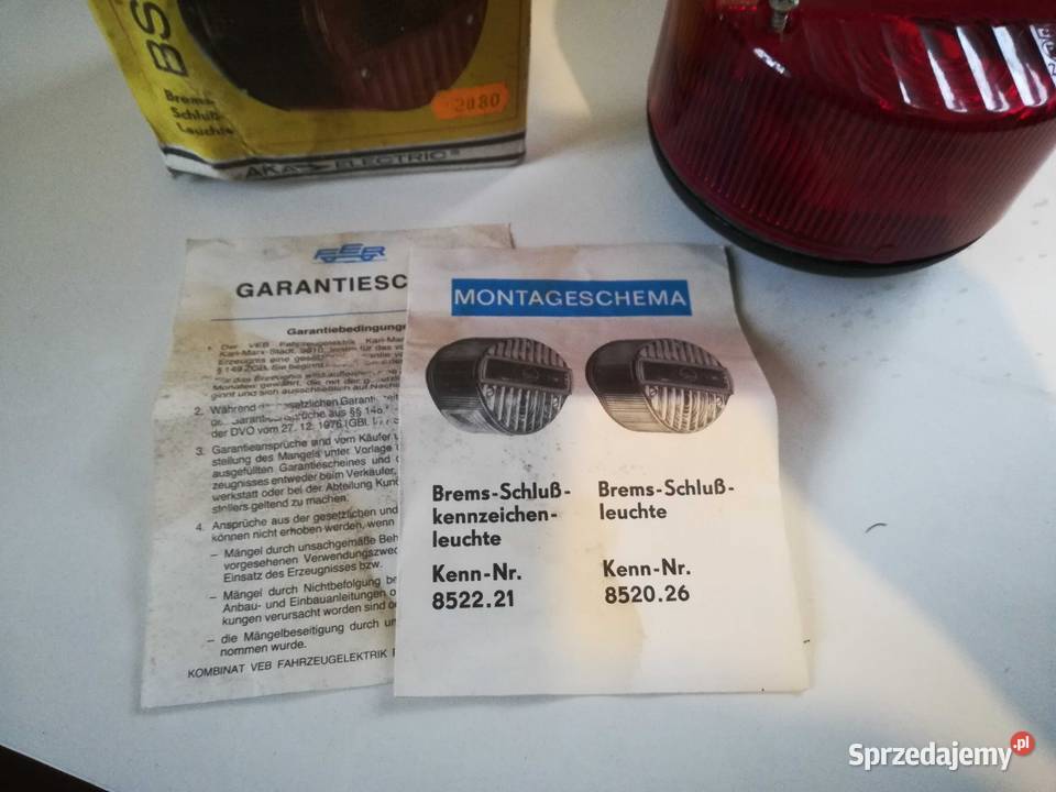 Mz Simson lampa tył nowa DDR Łukawica