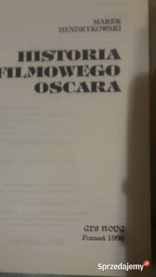 Historia filmowego Oskara Hendrykowski książki