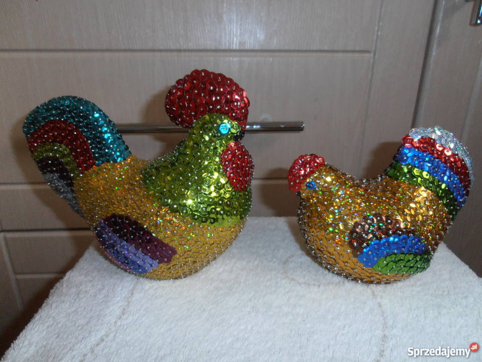 Kogut styropianowy zcekinów Wielkanoc Kraków