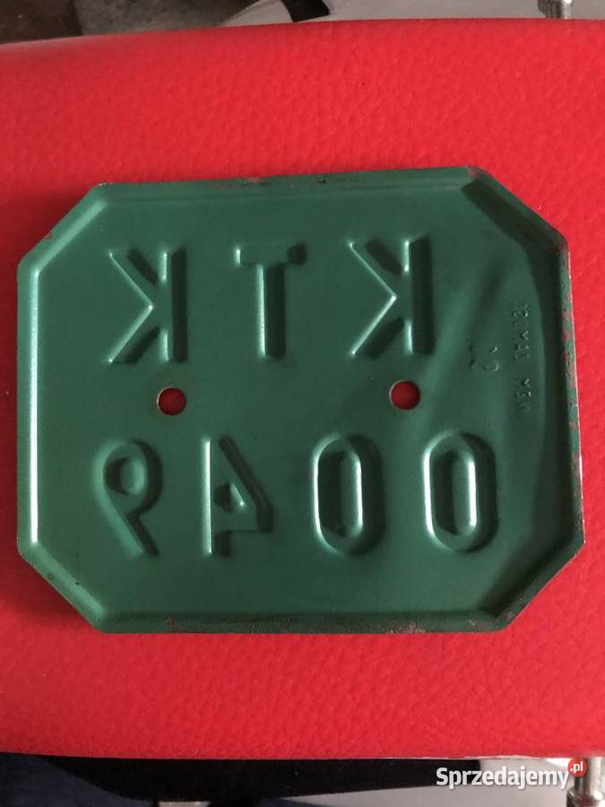 Motorynka tablica rejestracyjna stan Sosnowiec