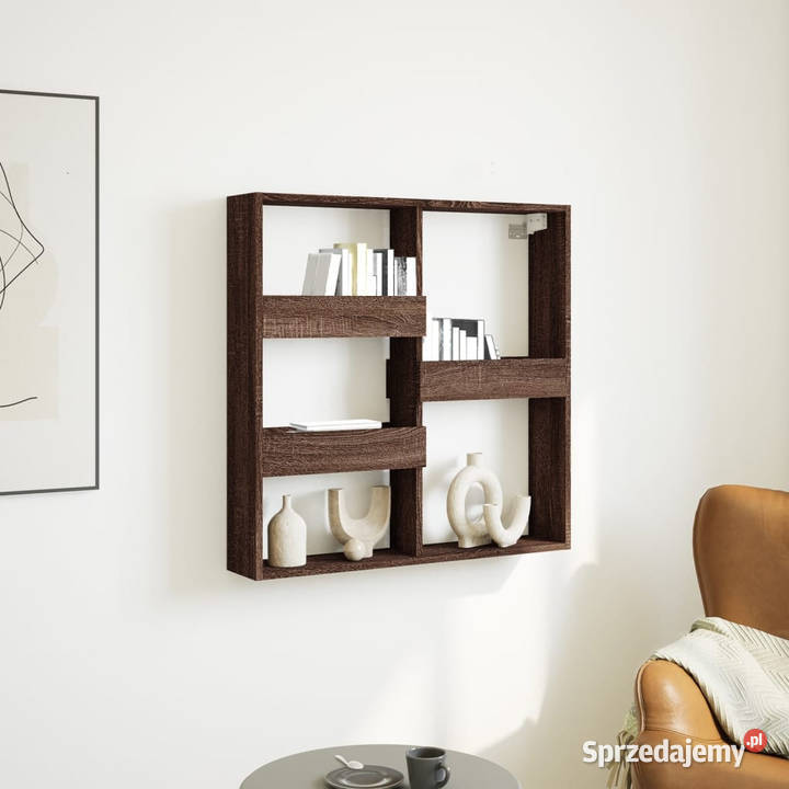 Szafka ścienna brązowy dąb 80x15x80 WM854550 Warszawa