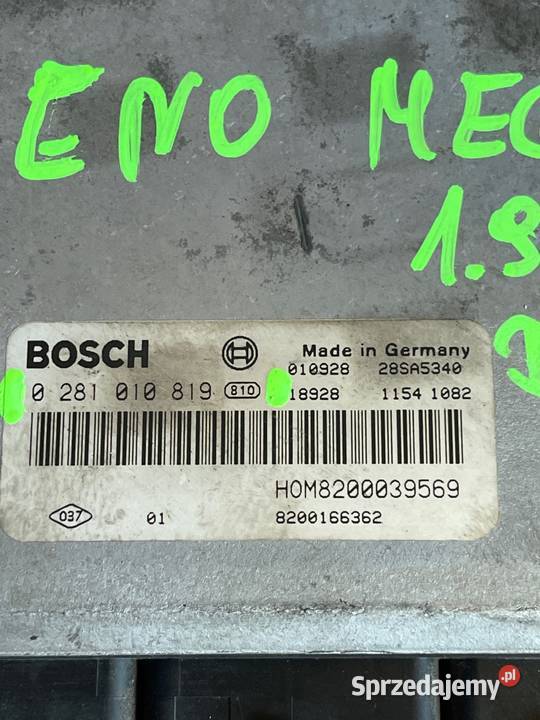 Komputer Renault Megane 19 DCI 0281010819 Margonin