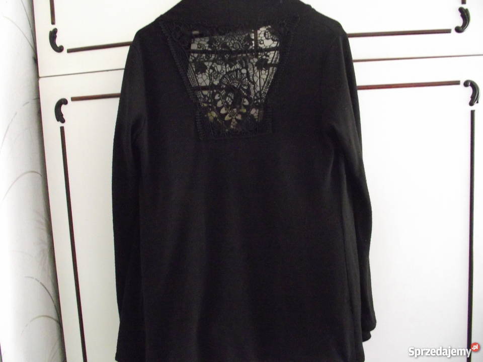 PINK CRAYON USA CZARNY KARDIGAN Z GIPIURĄ r M Piła sprzedam