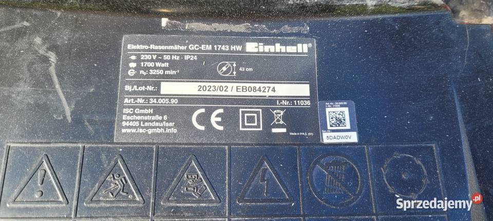 Kosiarka elektryczna mocna 43 szer koszenia