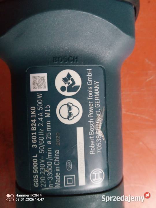 Szlifierka Trzpieniowa Bosch GGS 5000L Ostrowiec Świętokrzyski