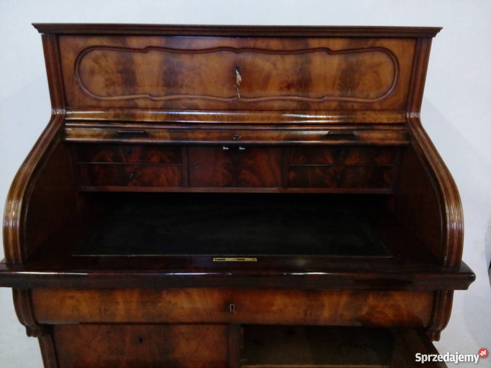 Oryginalny sekretarzyk biedermeier z żaluzją Opole