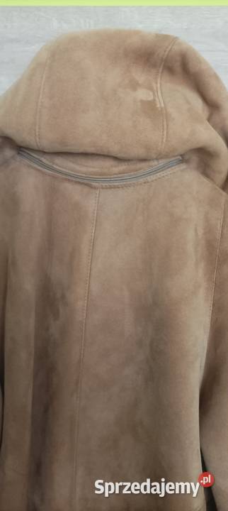Kożuch damski z kapturem rozmiar M stan skóra Bydgoszcz