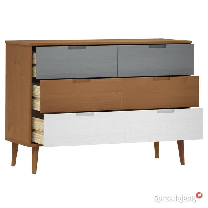 Komoda MOLDE brązowa 113x40x80 lite drewno mazowieckie Warszawa
