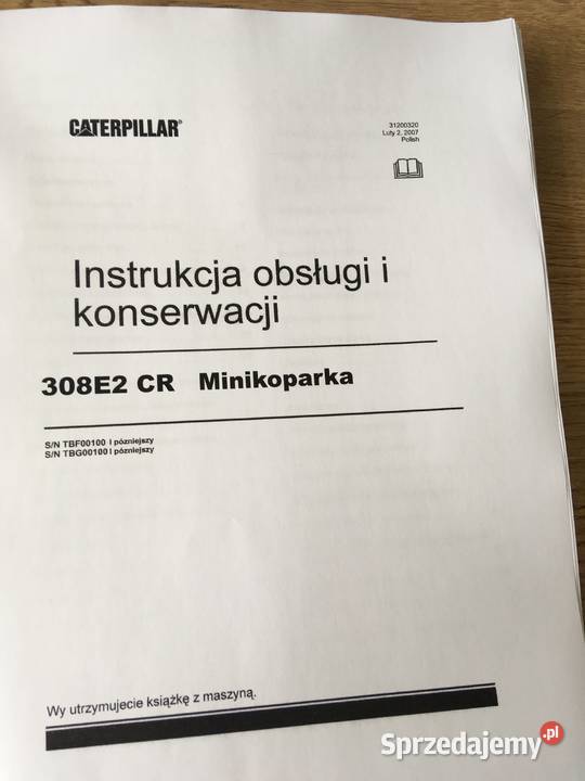 dtr instrukcja obsługi koparka caterpillar Szczecin
