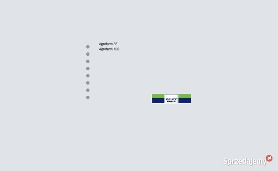 Deutz Fahr Agrofarm 85 100 instrukcja napraw Kielce