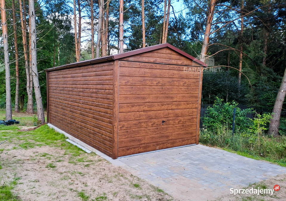 GARAŻ BLASZANY 3m x 6m DWUSPAD BRAMA UCHYLNA Łapanów