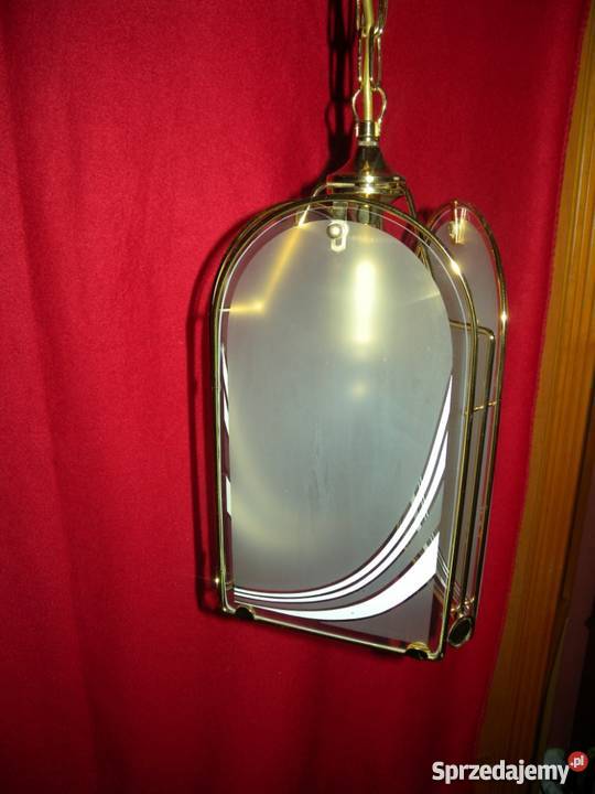 LAMPA POJEDYNCZA MOSIĘŻNA SZKLANA Katowice sprzedam