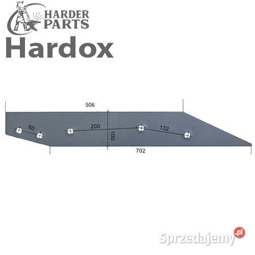 Płoza długa HARDOX 27371601L części do pługa podlaskie