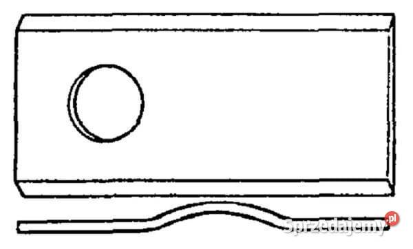 Nożyk kosiarki rotacyjnej lewyprawy 105x47x3 mm Kamionna
