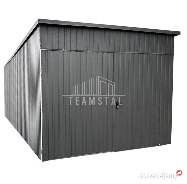 Garaż Blaszany 3x6 Brama Dwuskrzydłowa Antracyt zachodniopomorskie Nowogard