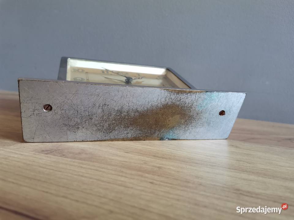 Stary przedwojenny zegar budzik gabinetowy Art Katowice