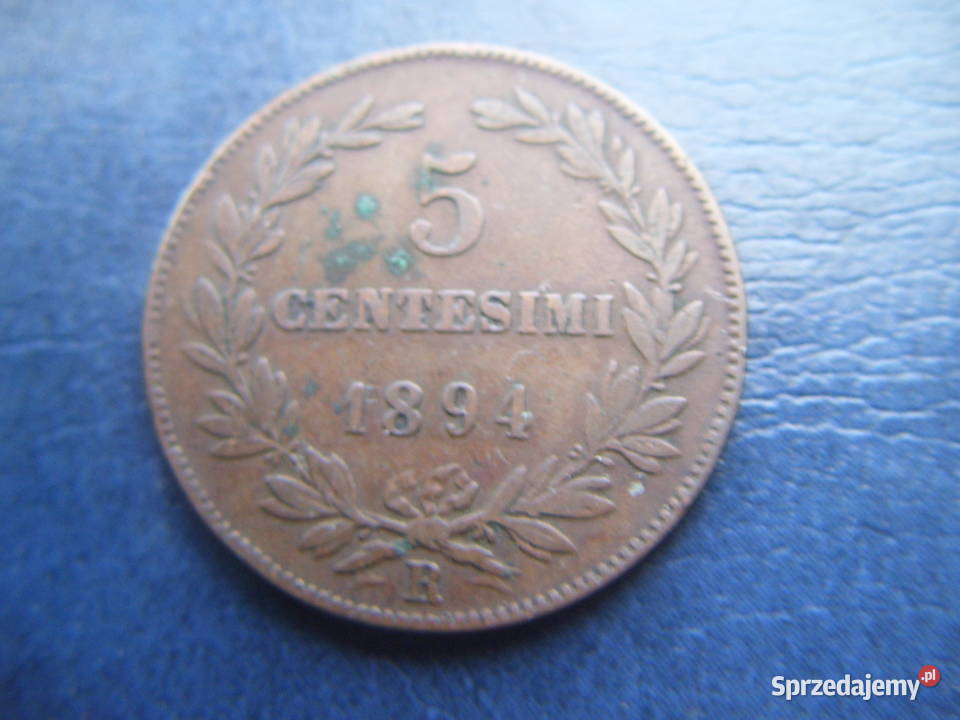 Stare monety 5 centesimi 1894 San Marino